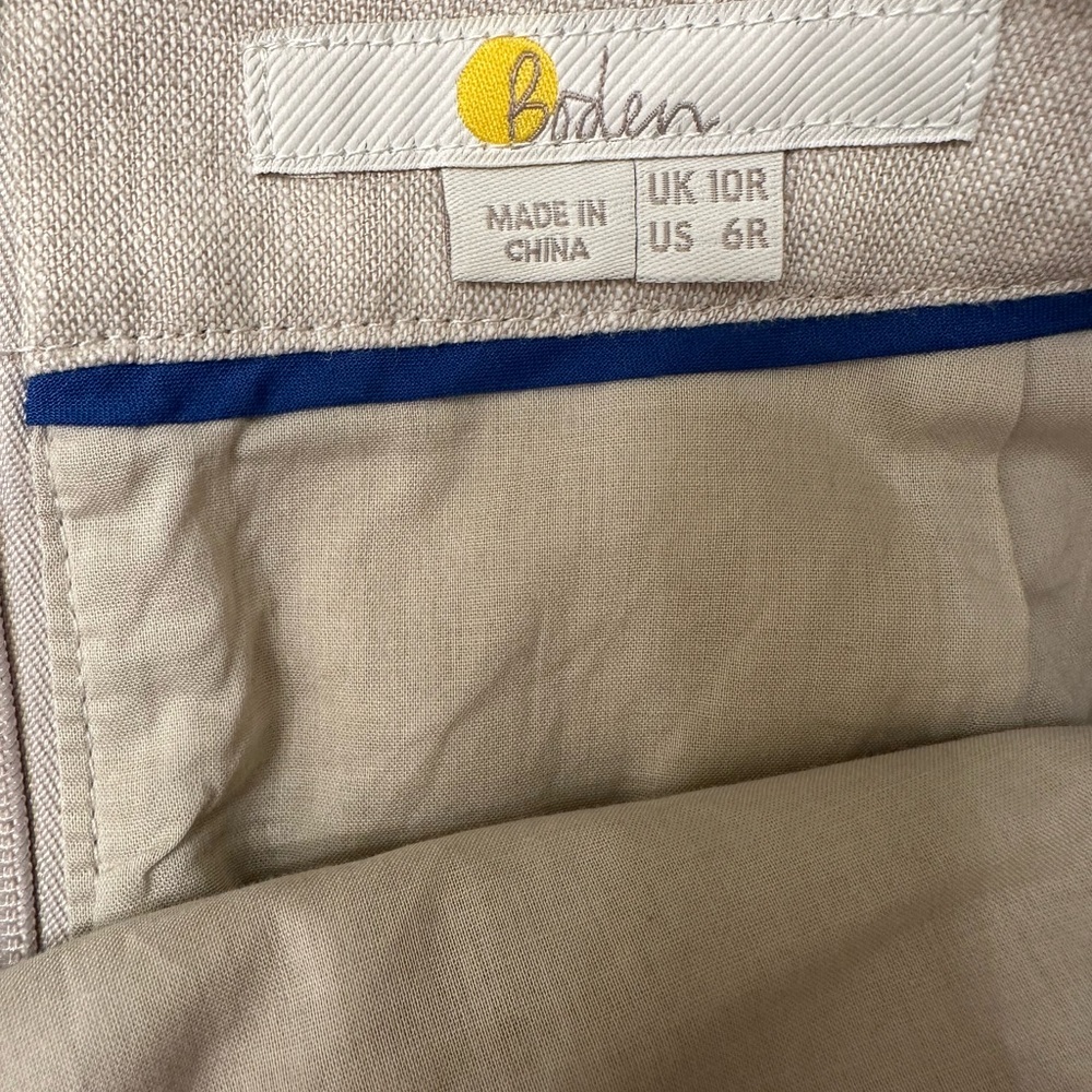 Boden Beige Skirt with Colorful Embroidery - Picture 5 of 10